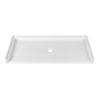 Shower Base, Madura, Single Threshold with Center Drain in Glossy White