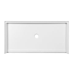Shower Base, Madura, Single Threshold with Center Drain in Glossy White