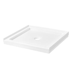 Shower Base, Rectangle, Center Drain, Acrylic, 36 x 32 In, White