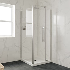 Shower Base, Rectangle, Center Drain, Acrylic, 36 x 32 In, White