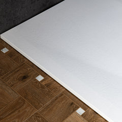 Shower Base, Solid Surface, Low-Profile, Rectangular, 47.25 x 35.4 In, White