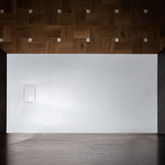 Shower Base, Solid Surface, Low-Profile, Rectangular, 47.25 x 35.4 In, White