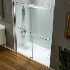 Shower Base, Solid Surface, Low-Profile, Rectangular, 47.25 x 35.4 In, White