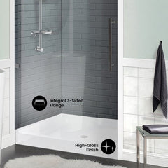 Shower Base, Voltaire, 42 in x 42 in Single Threshold in White
