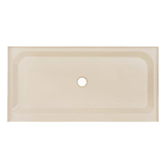 Shower Base, Voltaire, 60 in x 30 in with Center Drain in Biscuit