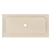 Shower Base, Voltaire, 60 in x 30 in with Center Drain in Biscuit