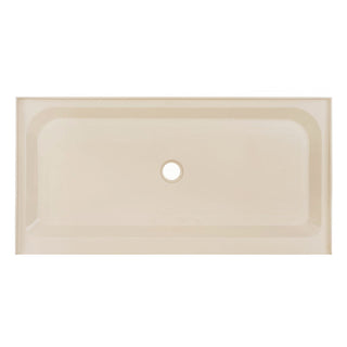 Shower Base, Voltaire, 60 in x 30 in with Center Drain in Biscuit