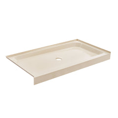 Shower Base, Voltaire, 60 in x 30 in with Center Drain in Biscuit