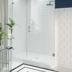 Shower Base, Voltaire, 60 in x 32 in with Center Drain in White