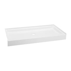 Shower Base, Voltaire, 60 in x 32 in with Center Drain in White