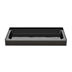 Shower Base, Voltaire, 60 x 30 with Right Drain in Glossy Black