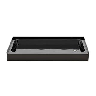 Shower Base, Voltaire, 60 x 30 with Right Drain in Glossy Black