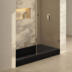 Shower Base, Voltaire, 60 x 30 with Right Drain in Glossy Black