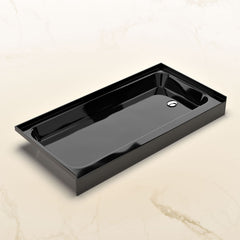 Shower Base, Voltaire, 60 x 30 with Right Drain in Glossy Black