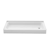 Shower Base, Voltaire, 60 x 30 with Right Drain in Glossy White
