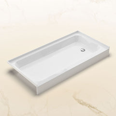 Shower Base, Voltaire, 60 x 30 with Right Drain in Glossy White