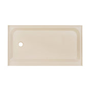 Shower Base, Voltaire, 60 x 36 in with Left-Hand Drain in Biscuit
