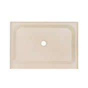 Shower Base, Voltaire, Single Threshold with Center Drain in Bisque