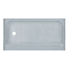 Shower Base, Voltaire, Single Threshold with Left-Hand Drain in Gray