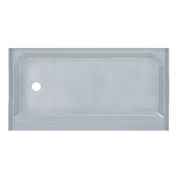 Shower Base, Voltaire, Single Threshold with Left-Hand Drain in Gray