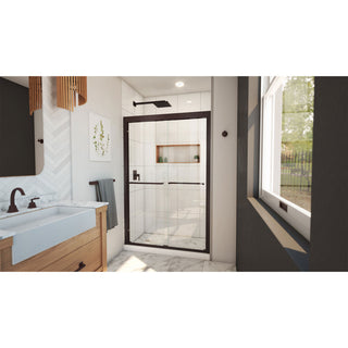 Shower Door, Duet Plus, Double Sliding, Semi-Frameless, Oil Rubbed Bronze
