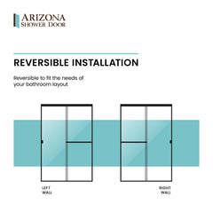 Shower Door, Lese, Semi-Frameless Bypass, Tempered Glass, Brushed Nickel