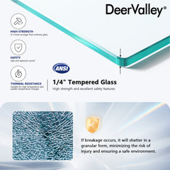 Shower Enclosure, Framed, Square, Reversible, Clear Tempered Glass, Silver