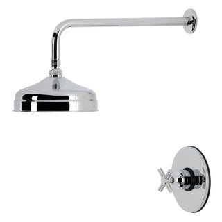 Shower Faucet, Convergent, Pressure Balanced with Cross Handle in Polished Chrome