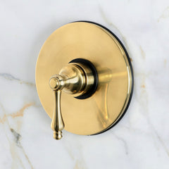 Shower Faucet Set, Restoration, Single Handle Pressure Balanced in Brushed Brass