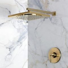 Shower Faucet Set, Restoration, Single Handle Pressure Balanced in Brushed Brass