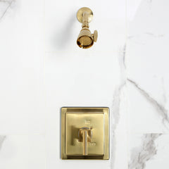 Shower Faucet Trim, Claremont, Single Handle, Brass, Brushed Brass