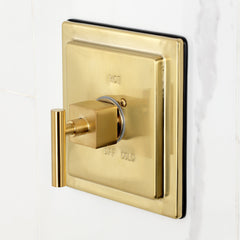 Shower Faucet Trim, Claremont, Single Handle, Brass, Brushed Brass