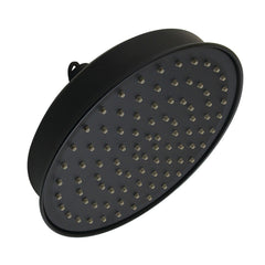 Shower Head, Sona, 8-Inch Round Raindrop Brass in Matte Black