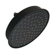 Shower Head, Sona, 8-Inch Round Raindrop Brass in Matte Black