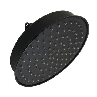 Shower Head, Sona, 8-Inch Round Raindrop Brass in Matte Black