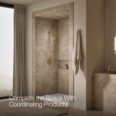 Shower Kit, Purist, 2.5 GPM, Wall Mount, Vibrant Brushed Moderne Brass