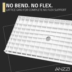 Shower Pan, Alexander with Center Drain in Glossy White