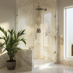 Shower Pan Base, Carlton Marquette, 36 x 60 with Center Drain in Glossy White