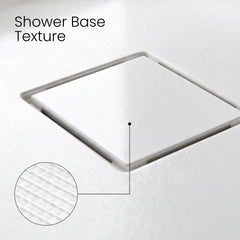 Shower Pan Base, Carlton Marquette, 36 x 60 with Center Drain in Glossy White