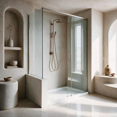 Shower Pan Base, Carlton Marquette, 36 x 60 with Center Drain in Glossy White
