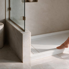 Shower Pan Base, Carlton Marquette, 36 x 60 with Center Drain in Glossy White