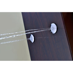 Shower Panel, 28 Jets, Adjustable Shower Head, Thermostatic, Rich Mahogany