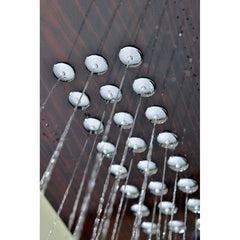 Shower Panel, 28 Jets, Adjustable Shower Head, Thermostatic, Rich Mahogany
