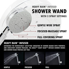Shower Panel, Arc, 64 in with 2 Jets in Brushed Stainless Steel