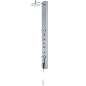 Shower Panel, Dilana, 6-Jet, Wall Mount, Stainless Steel