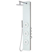 Shower Panel, Lynn Series, 58 in with 3 Body Jets in White