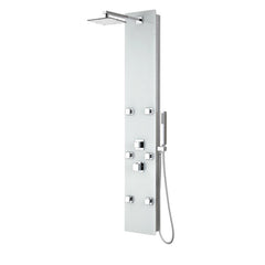 Shower Panel, Rhaus Series, 60 in with 6 Jets in White