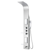 Shower Panel System, Field, 58 in with 2 Jets in Brushed Steel
