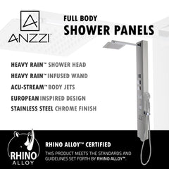 Shower Panel System, Lann, 53 in. with 3 Jets in Chrome