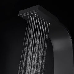 Shower Panel System, Level, 66 in. with 3 Jets in Black